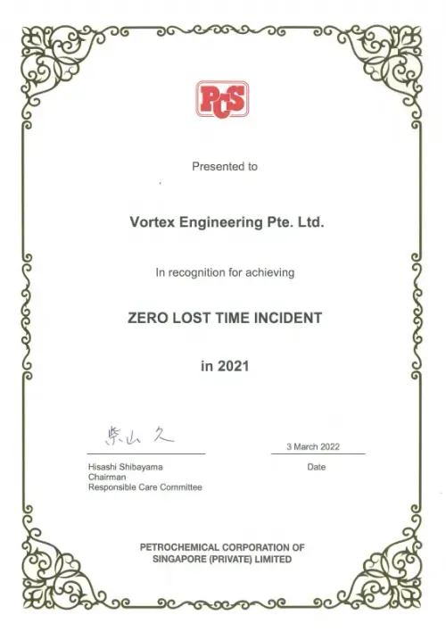 Vortex Awards & Accreditations | PCS 2021 Zero LTI