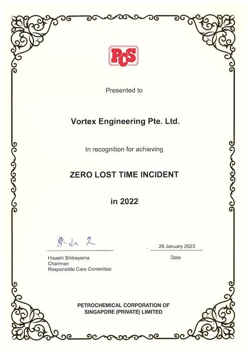 Vortex Awards & Accreditations | PCS 2022 Zero LTI