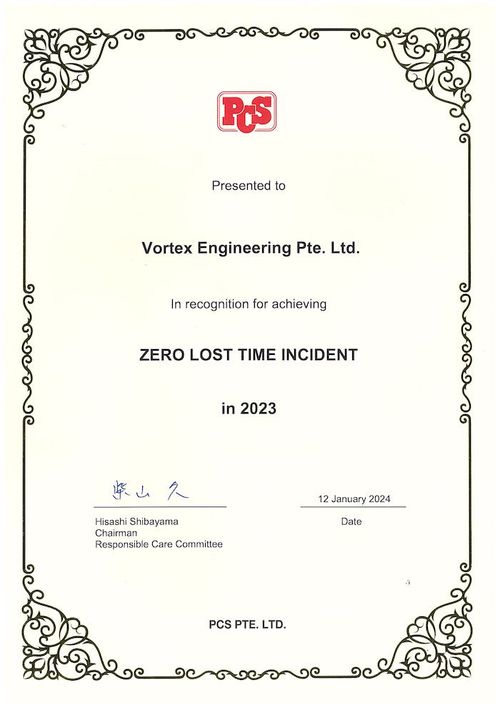 Vortex Awards & Accreditations | PCS 2023 Zero LTI