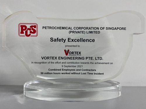 Vortex Awards & Accreditations | PCS 50Mil Zero LTI Safety Excellence