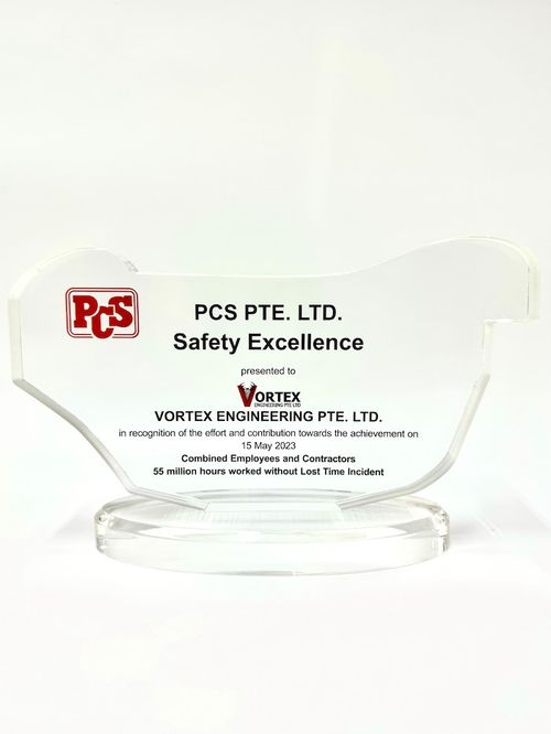 Vortex Awards & Accreditations | PCS 55Mil Zero LTI Safety Excellence