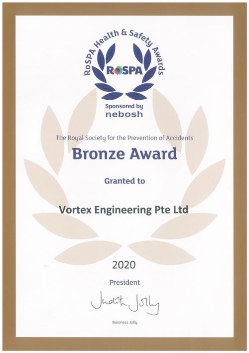 Vortex Awards & Accreditations | RoSPA 2020 Bronze Award