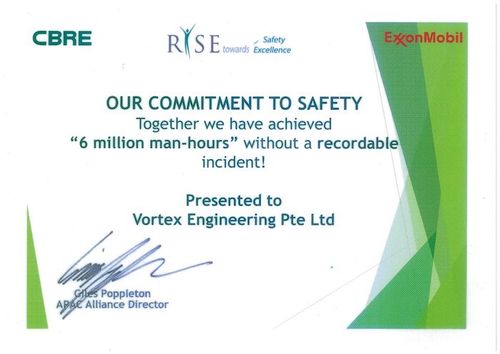 CBRE 6 Million Safe Man-hours